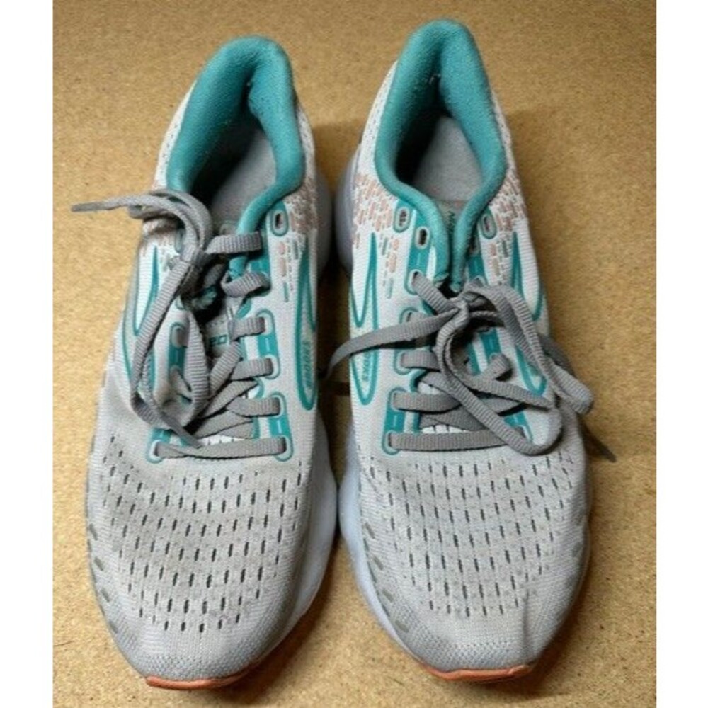 Brooks Running Shoes Glycerin 20 Womens  Sz 8.5 Gray/Teal/ Coral